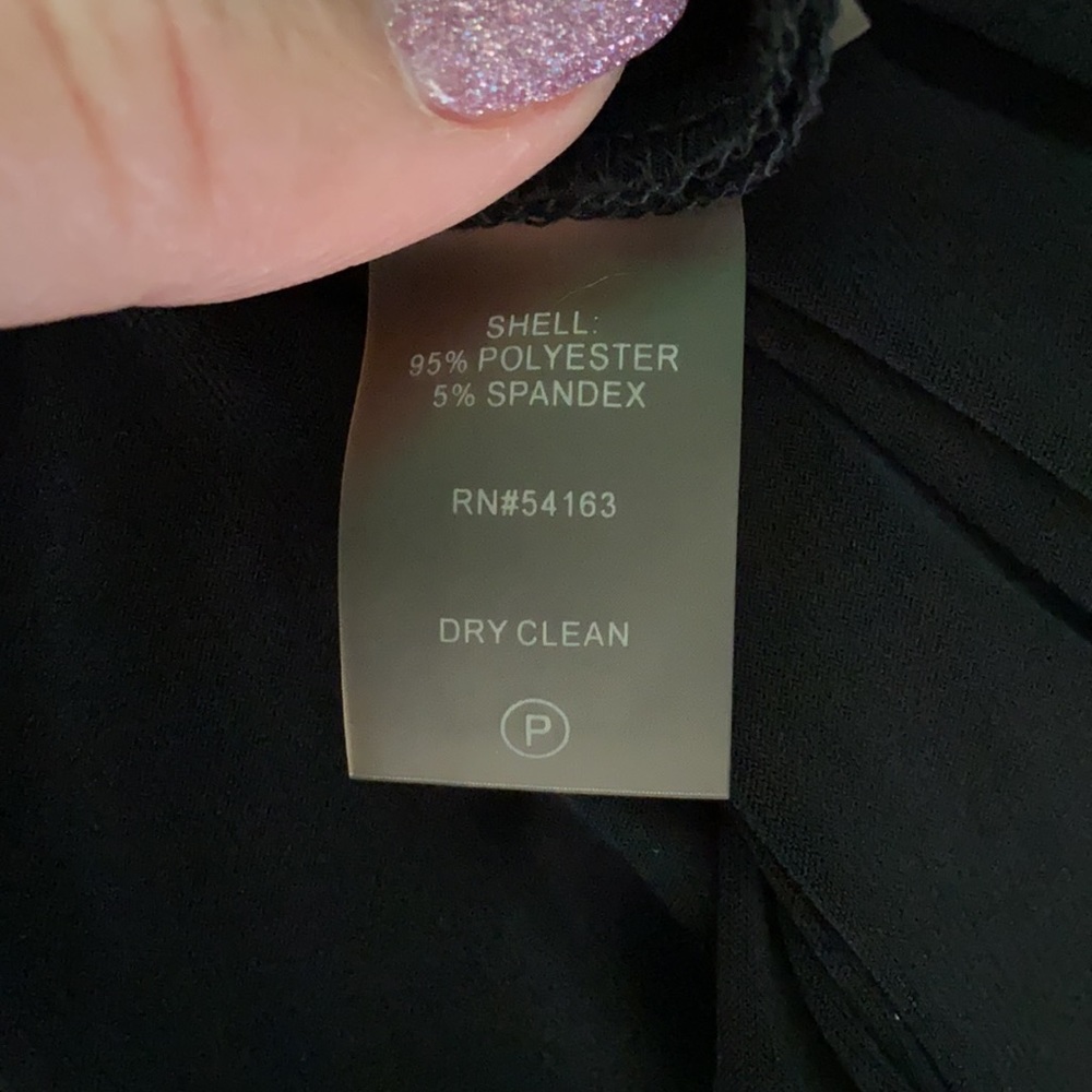 Calvin Klein Solid Black Cold Shoulder Dress 8 - image 6